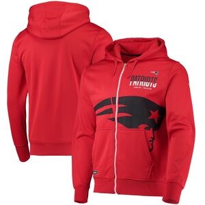 Men's New England Patriots Drill Combine Authentic Full-Zip Hoodie Jacket